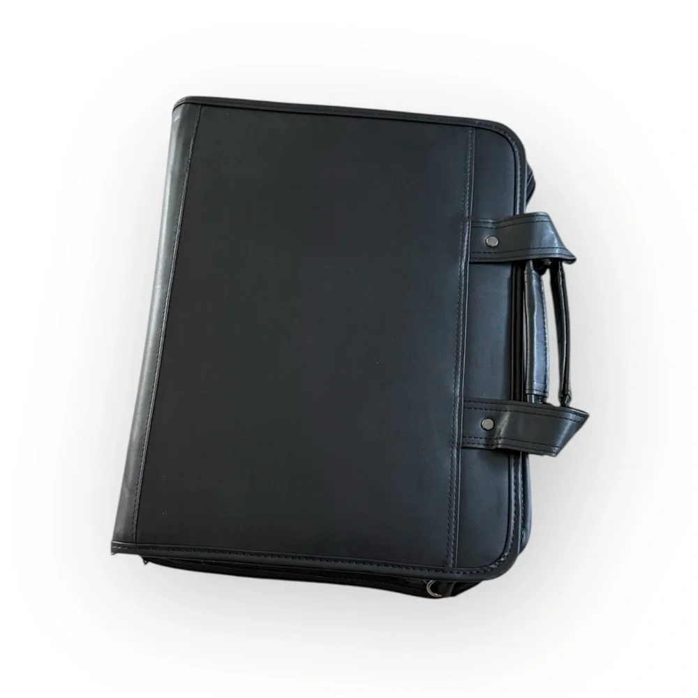 Black Leather Men's Briefcase